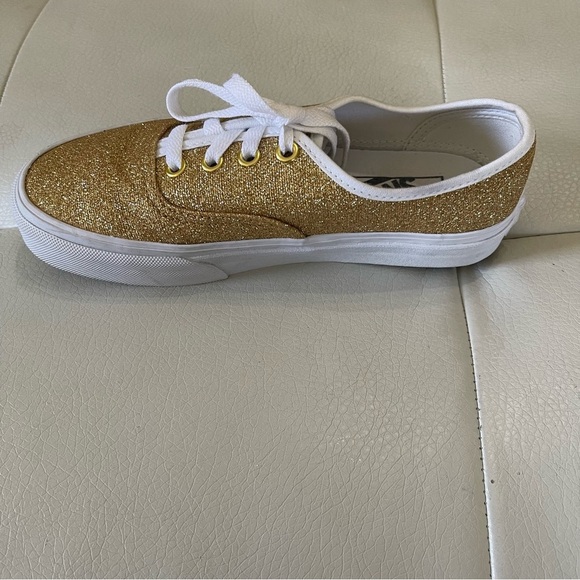 Vans women’s Gold Glitter Sneakers Sparkly Shoes Festival Disco 5.5 - Picture 6 of 10